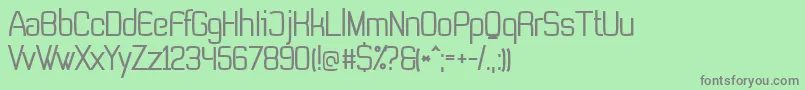 NonLicensedTevegraphyMedium Font – Gray Fonts on Green Background