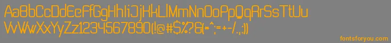 NonLicensedTevegraphyMedium-Schriftart – Orangefarbene Schriften auf grauem Hintergrund