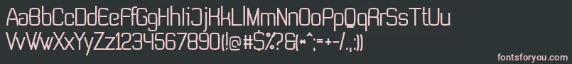 Fonte NonLicensedTevegraphyMedium – fontes rosa em um fundo preto