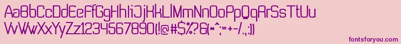 NonLicensedTevegraphyMedium Font – Purple Fonts on Pink Background