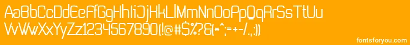 NonLicensedTevegraphyMedium Font – White Fonts on Orange Background