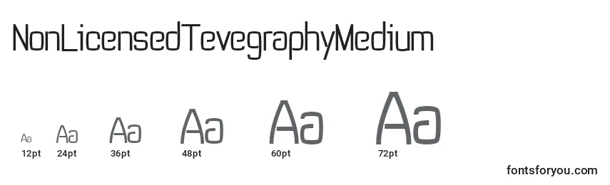 NonLicensedTevegraphyMedium Font Sizes