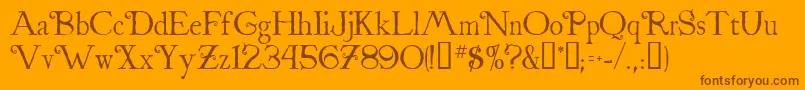 St.Nicholas Font – Brown Fonts on Orange Background