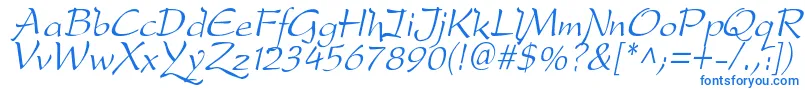 fuente DreameroneItalic – Fuentes Azules Sobre Fondo Blanco