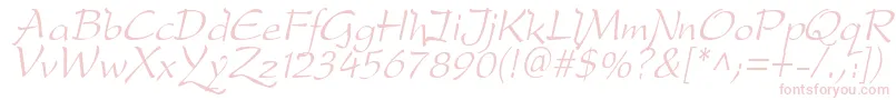 DreameroneItalic Font – Pink Fonts on White Background