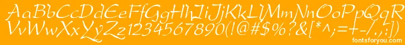 DreameroneItalic Font – White Fonts on Orange Background