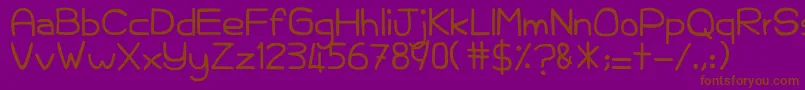 KelamKabut Font – Brown Fonts on Purple Background