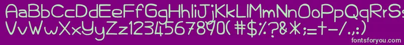 KelamKabut Font – Green Fonts on Purple Background