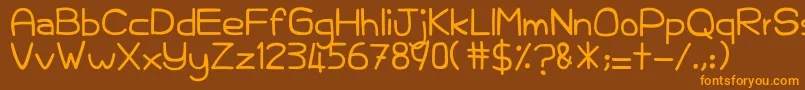 KelamKabut Font – Orange Fonts on Brown Background