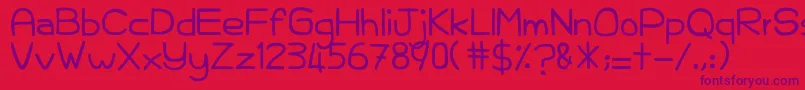 KelamKabut Font – Purple Fonts on Red Background