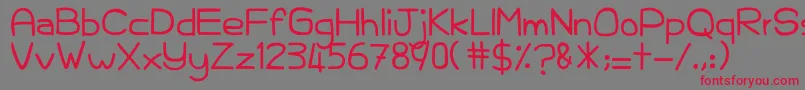 KelamKabut Font – Red Fonts on Gray Background