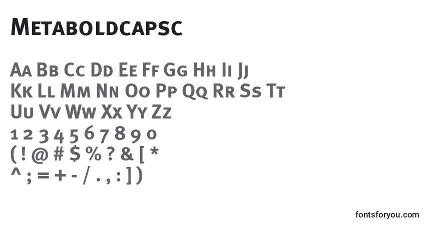 Schriftart Metaboldcapsc – Alphabet, Zahlen, spezielle Symbole