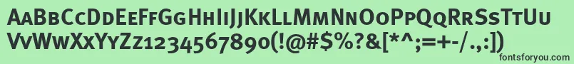 Metaboldcapsc Font – Black Fonts on Green Background