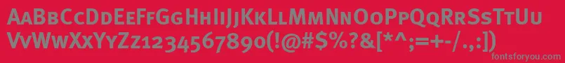 Metaboldcapsc Font – Gray Fonts on Red Background