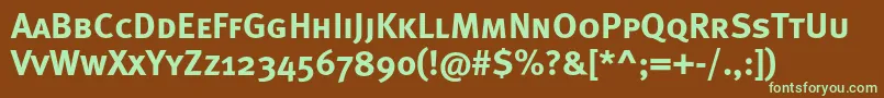 Шрифт Metaboldcapsc – зелёные шрифты на коричневом фоне