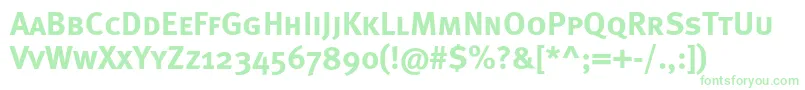 Czcionka Metaboldcapsc – zielone czcionki