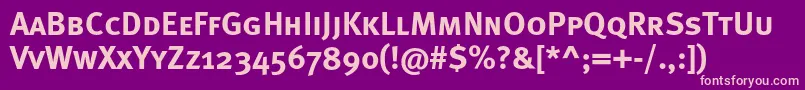 Metaboldcapsc Font – Pink Fonts on Purple Background
