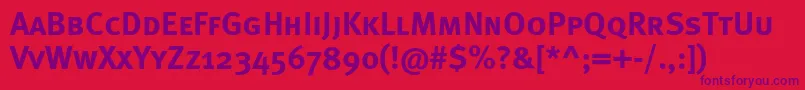 Metaboldcapsc Font – Purple Fonts on Red Background