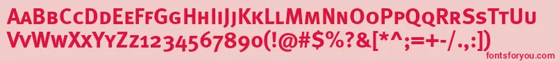 Metaboldcapsc Font – Red Fonts on Pink Background