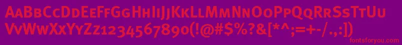 Metaboldcapsc Font – Red Fonts on Purple Background