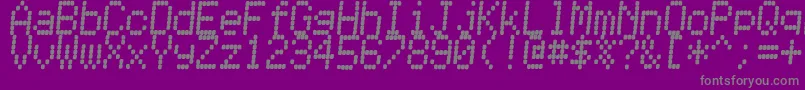 Więcej informacji o czcionce ReceiptionalReceipt Czcionka ReceiptionalReceipt – szare czcionki na fioletowym tle