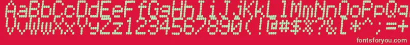 ReceiptionalReceipt Font – Green Fonts on Red Background