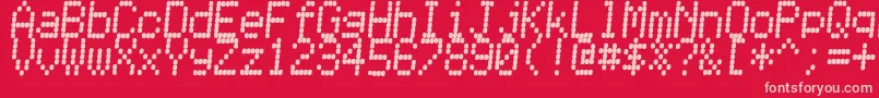 ReceiptionalReceipt Font – Pink Fonts on Red Background
