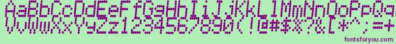 ReceiptionalReceipt Font – Purple Fonts on Green Background
