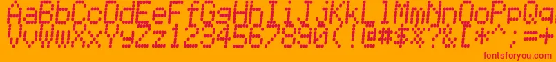 ReceiptionalReceipt Font – Red Fonts on Orange Background