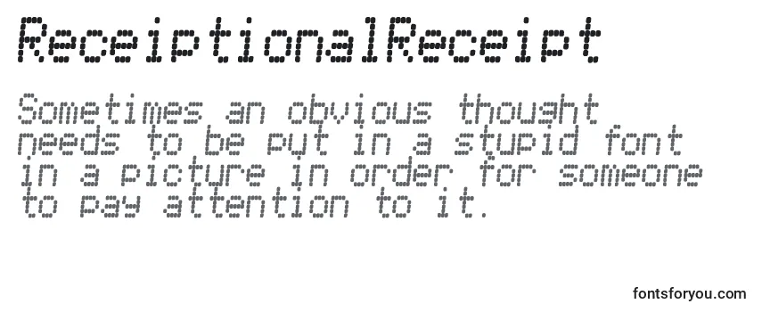 Review of the ReceiptionalReceipt Font