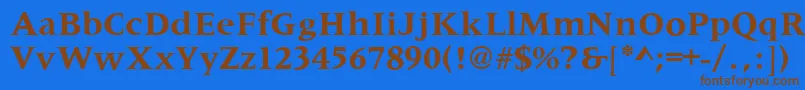 Шрифт MetaphorBold – коричневые шрифты на синем фоне