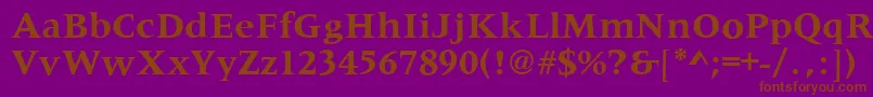 MetaphorBold Font – Brown Fonts on Purple Background