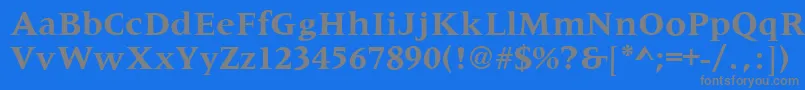 フォントMetaphorBold – 青い背景に灰色の文字