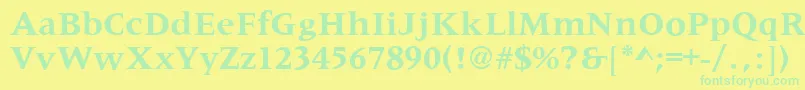 MetaphorBold Font – Green Fonts on Yellow Background