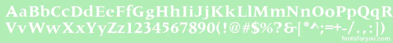 フォントMetaphorBold – 緑の背景に白い文字