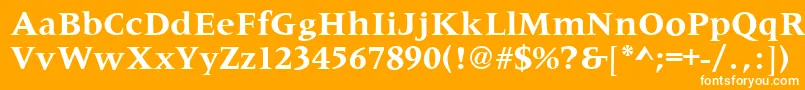 フォントMetaphorBold – オレンジの背景に白い文字