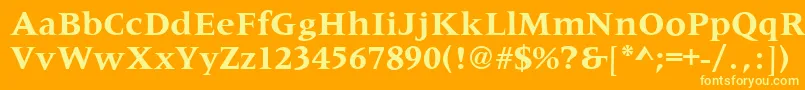 MetaphorBold Font – Yellow Fonts on Orange Background