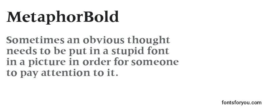 MetaphorBold Font