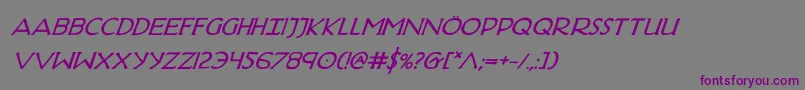 HadriaticBoldItalic Font – Purple Fonts on Gray Background