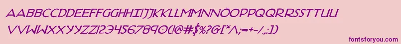 HadriaticBoldItalic-Schriftart – Violette Schriften auf rosa Hintergrund