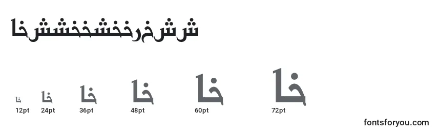 Basraarabictt Font Sizes