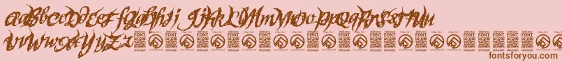 SinnerscriptRegular Font – Brown Fonts on Pink Background