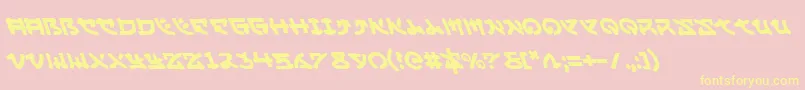 YamaMotoLeftalic Font – Yellow Fonts on Pink Background