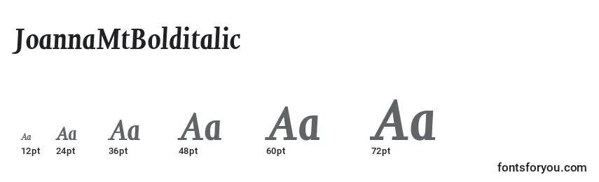 JoannaMtBolditalic Font Sizes