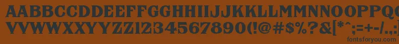 FhaNicholsonFrenchNcv Font – Black Fonts on Brown Background