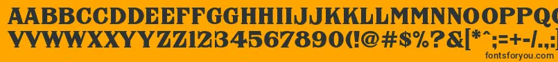 FhaNicholsonFrenchNcv Font – Black Fonts on Orange Background