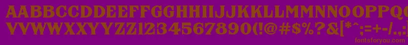 FhaNicholsonFrenchNcv Font – Brown Fonts on Purple Background