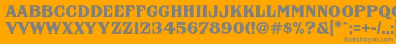 FhaNicholsonFrenchNcv Font – Gray Fonts on Orange Background