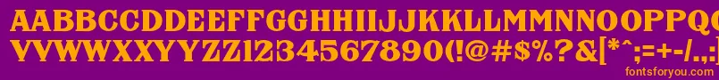 FhaNicholsonFrenchNcv Font – Orange Fonts on Purple Background