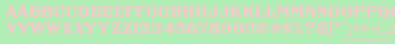 FhaNicholsonFrenchNcv Font – Pink Fonts on Green Background